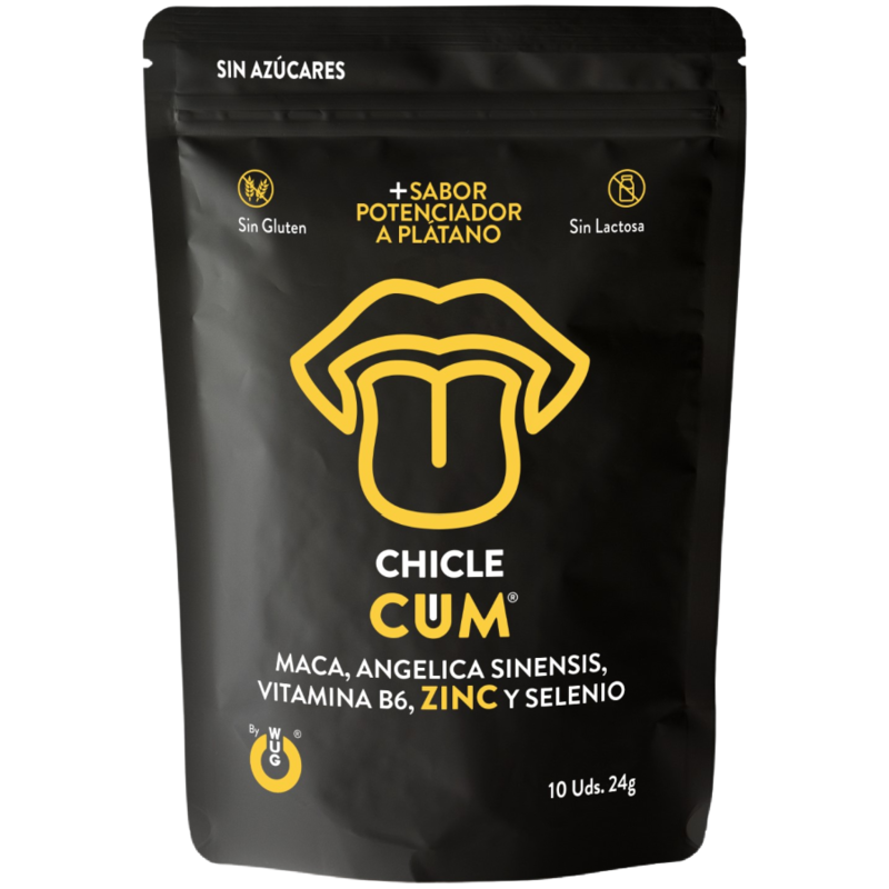 WUG SEX SENSE - CUM CHICLE AUMENTADOR DE EYACULACIÓN  SABOR A PLÁTANO DEL SEMEN 10 UNIDADES