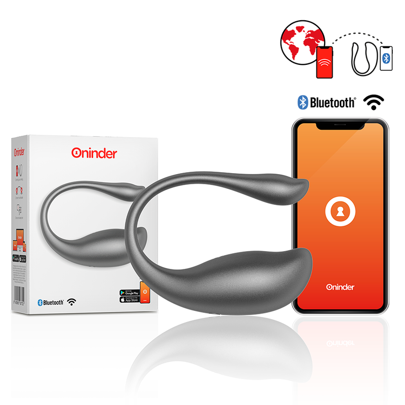 ONINDER - NAIROBI HUEVO VIBRADOR NEGRO - APLICACIÓN GRATUITA