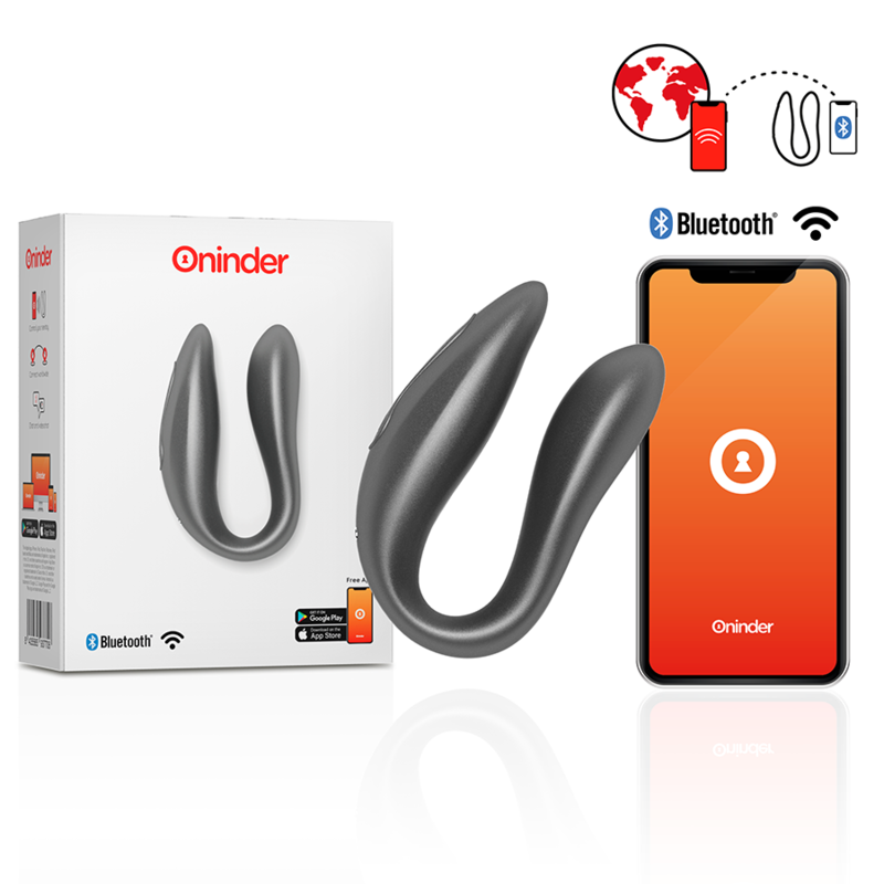 ONINDER - LISBOA ESTIMULADOR PUNTO G  CLÍTORIS NEGRO - APLICACIÓN GRATUITA