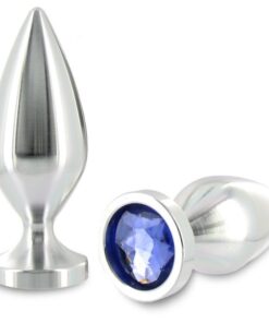 METAL HARD - ANAL PLUG ALIMINUM COLOR CRISTAL MEDIANO 8.89CM