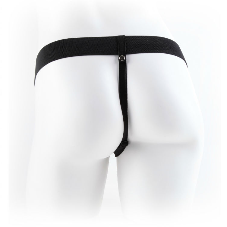 FETISH FANTASY SERIES - 9 ARNÉS CON TESTÍCULOS HUECO MAN 22.9 CM MARRÓN