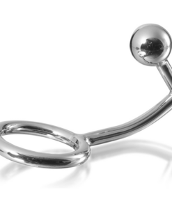 METAL HARD - COCK RING ANILLO CON GANCHO INTRUDER ANAL 45MM