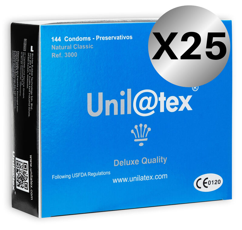 UNILATEX - PRESERVATIVOS NATURALES 144 UDS X 25 UDS