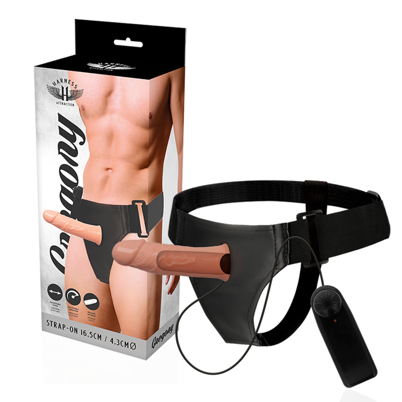 HARNESS ATTRACTION - ARNÉS HUECO GREGORY CON VIBRADOR 16.5 CM -O- 4.3 CM