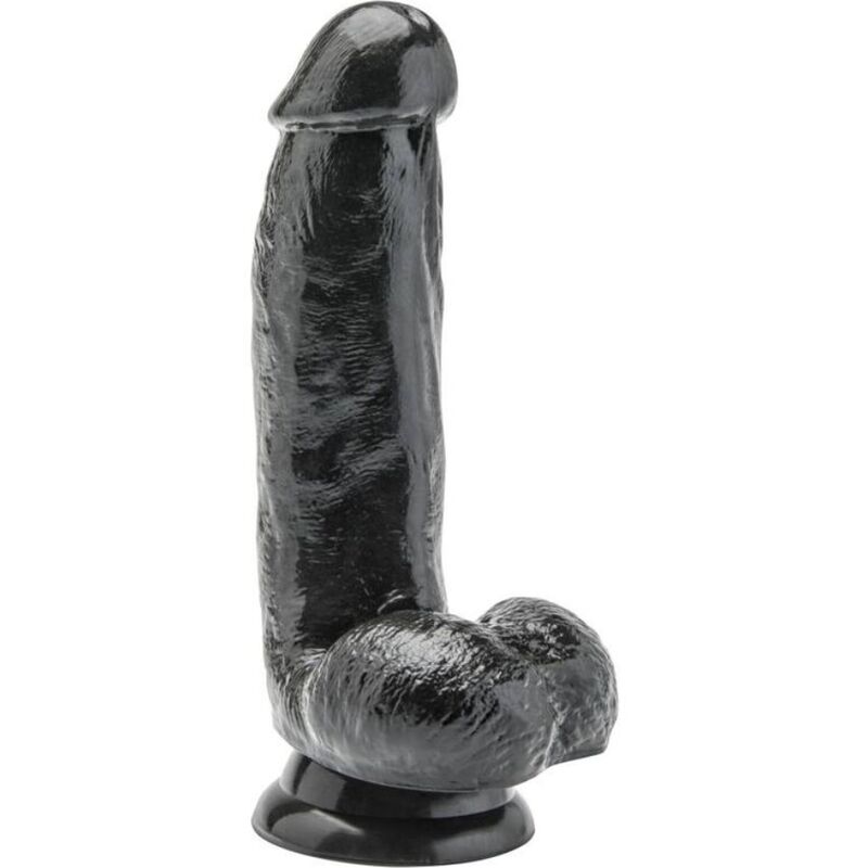 GET REAL - DILDO 12 CM CON TESTÍCULOS NEGRO