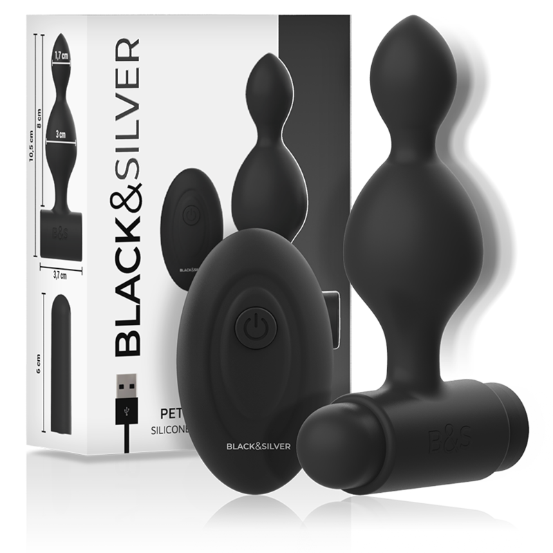 BLACKSILVER - TUCKER PEQUEÑO PLUG ANAL SILICONA CONTROL REMOTO