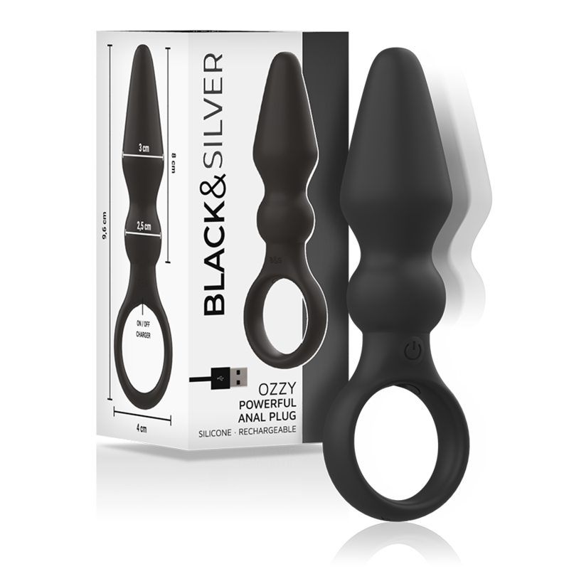 BLACKSILVER - OZZY POTENTE VIBRADOR PLUG ANAL SILICONA