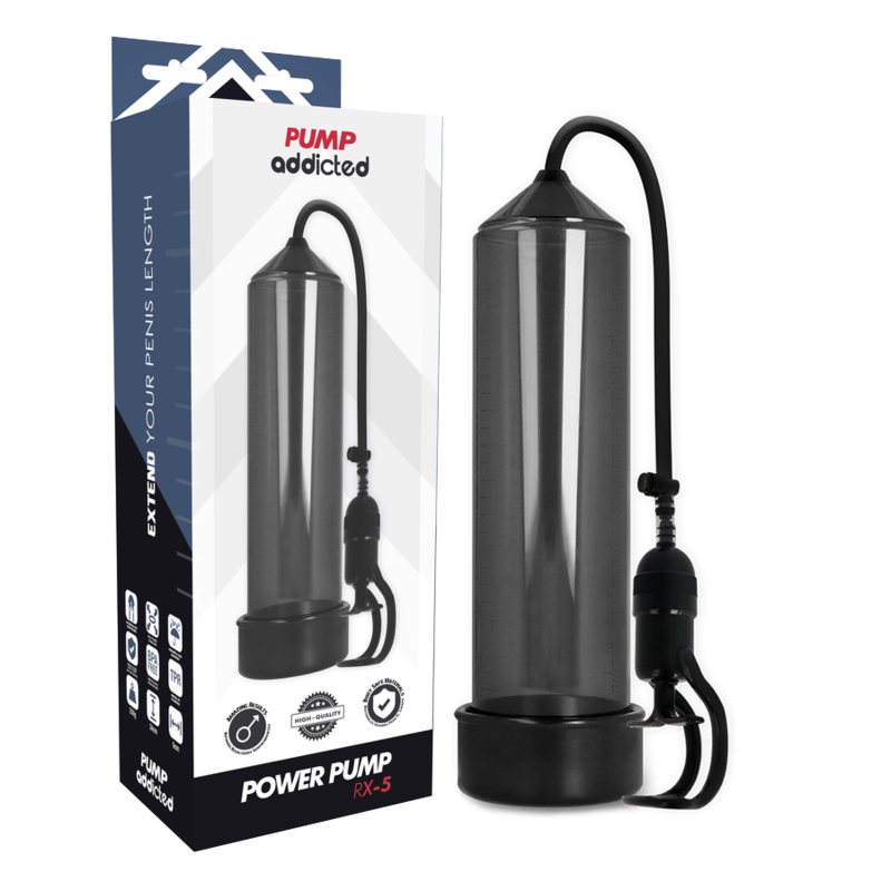 PUMP ADDICTED BOMBA ERECCIÓN RX5 BLACK
