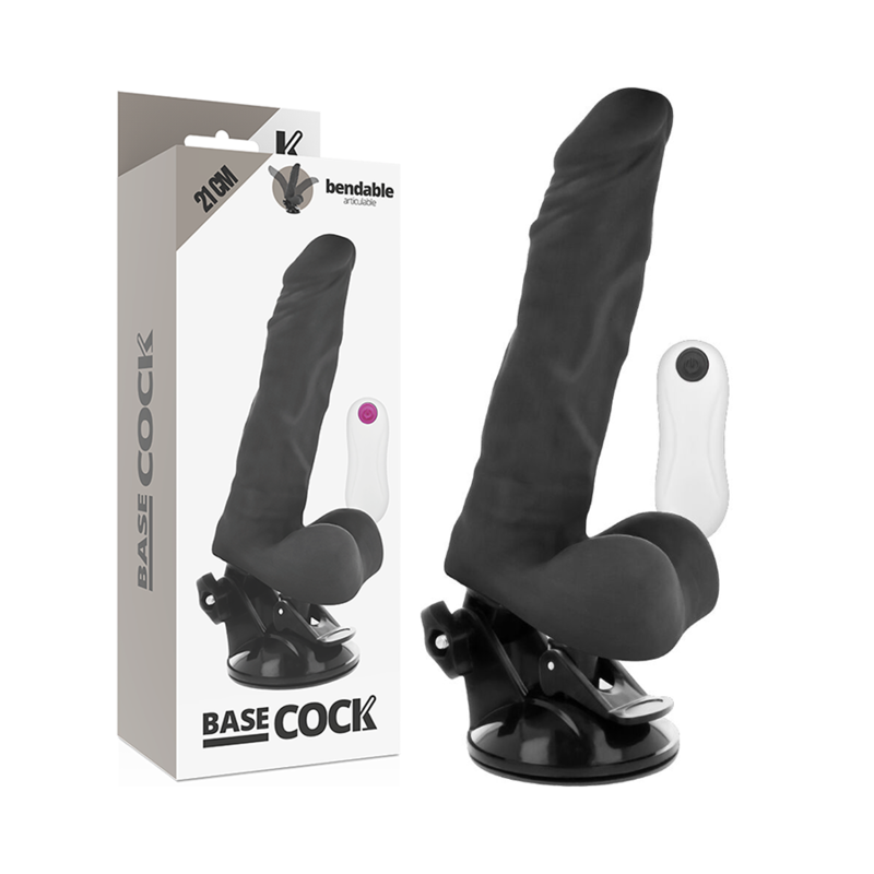 BASECOCK VIBRADOR ARTICULABLE CONTROL REMOTO NEGRO 21CM