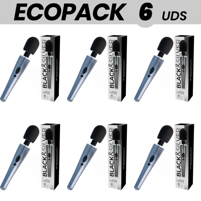 ECOPACK 6 UDS - BLACKSILVER DEXTER MASSAGE WAND