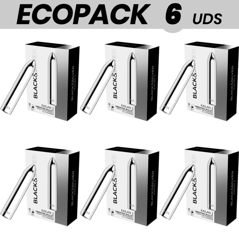 ECOPACK 6 UDS - BLACKSILVER BALA MAGNETICA VIBRADORA KAILAN 2 SILVER