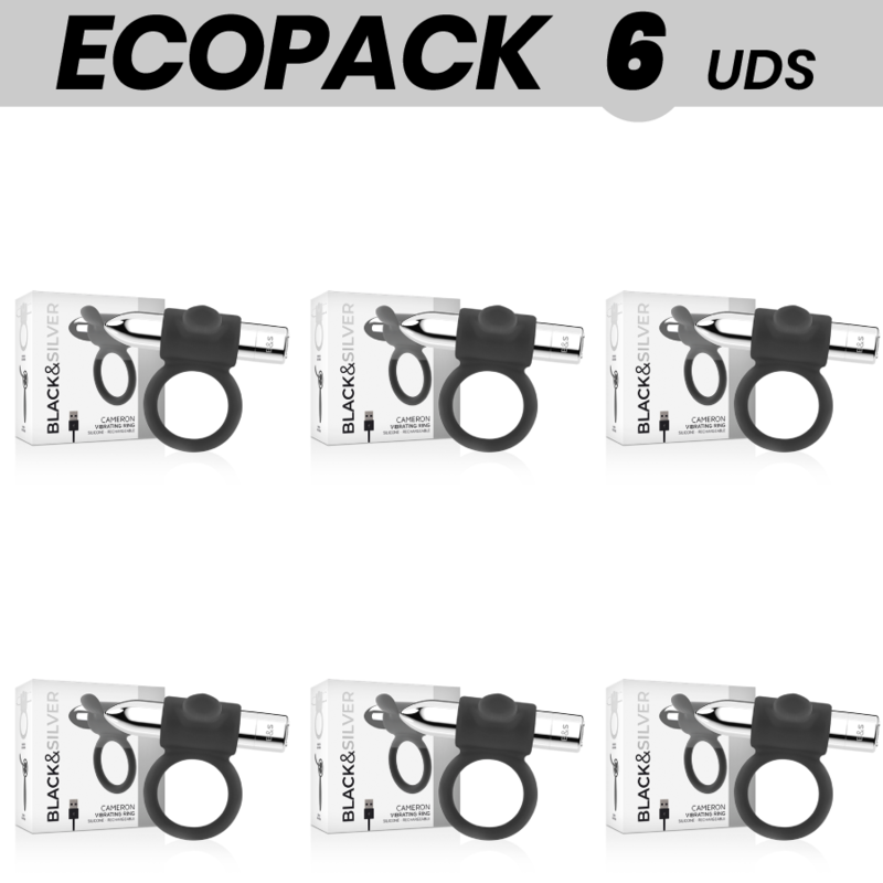 ECOPACK 6 UDS - BLACKSILVER CAMERON ANILLO RECARGABLE SILVER
