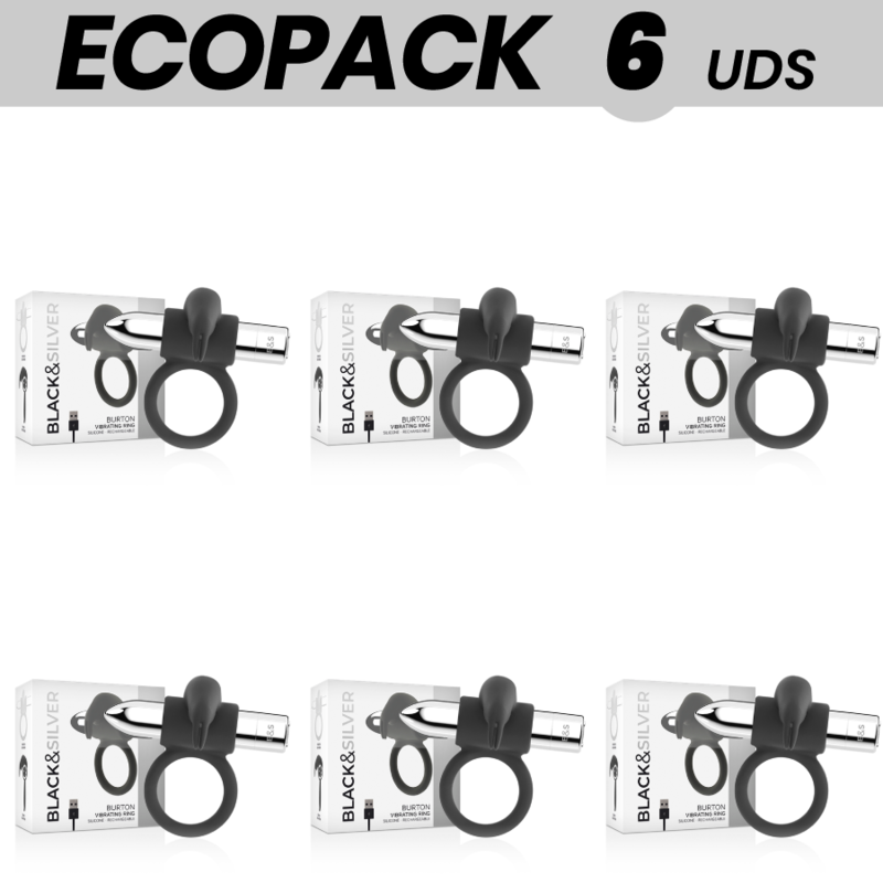 ECOPACK 6 UDS - BLACKSILVER BURTON ANILLO 10 MODOS VIBRACION