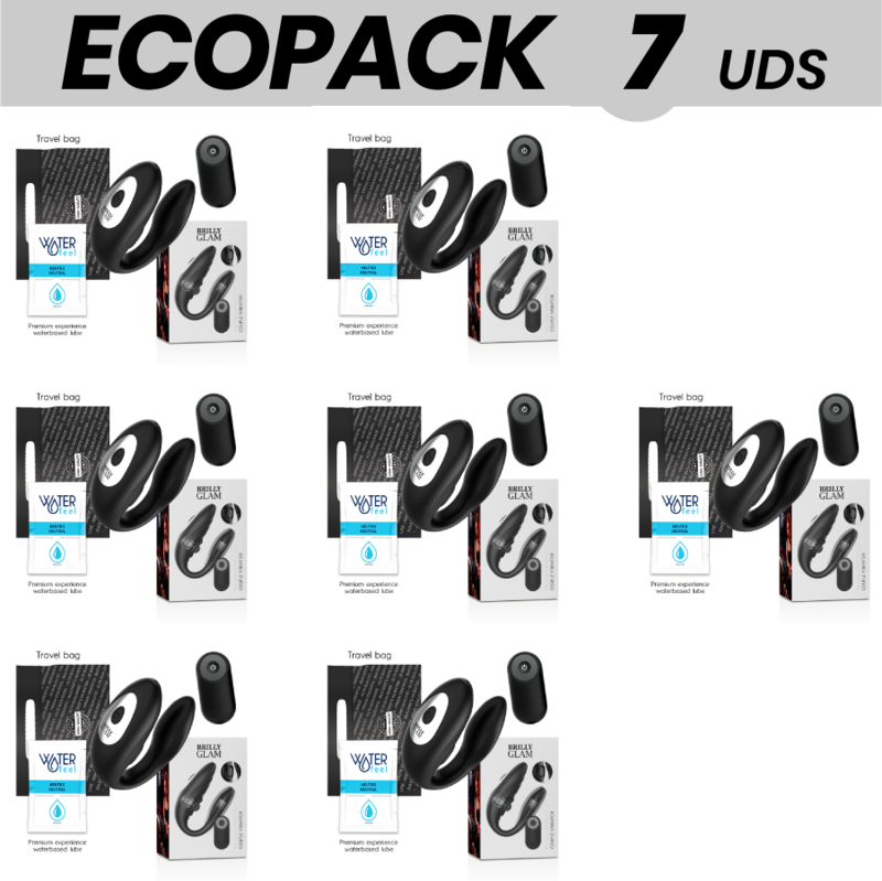 ECOPACK 7 UDS - BRILLY GLAM COUPLE PULSING  VIBRATING CONTROL REMOTO