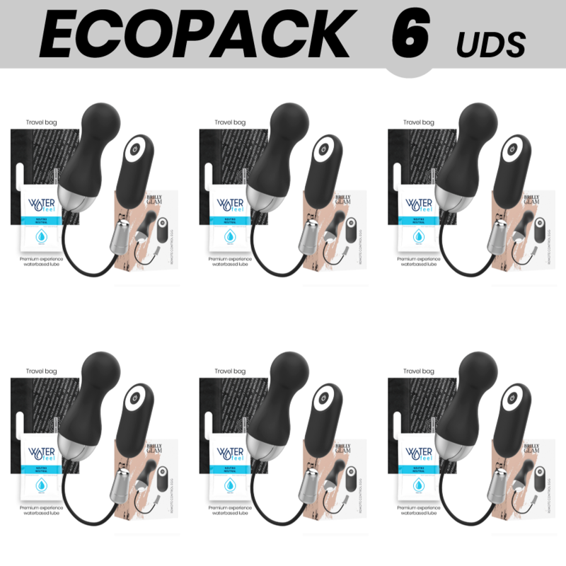 ECOPACK 6 UDS - BRILLY GLAM IAN ESTIMULADOR CONTROL REMOTO