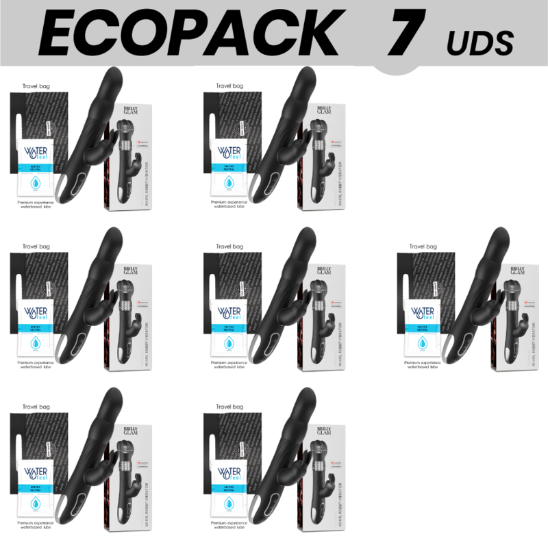ECOPACK 7 UDS - BRILLY GLAM MOEBIUS RABBIT VIBRATOR  ROTATOR COMPATIBLE CON WATCHME WIRELESS TECHNOLOGY