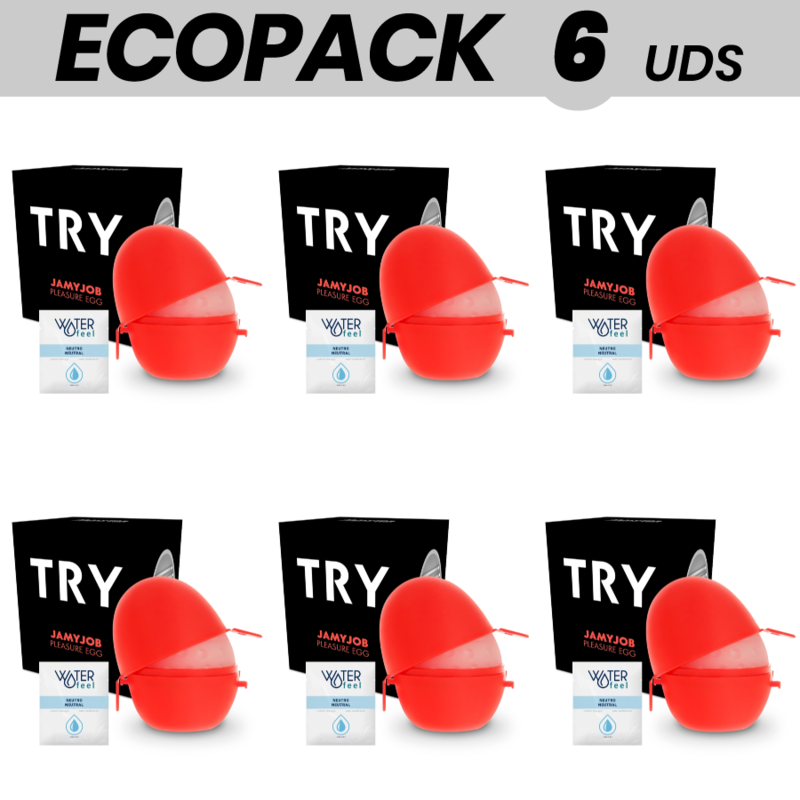 ECOPACK 6 UDS - JAMYJOB HUEVO MASTURBADOR DISCRETO VERSION BLACK TRY