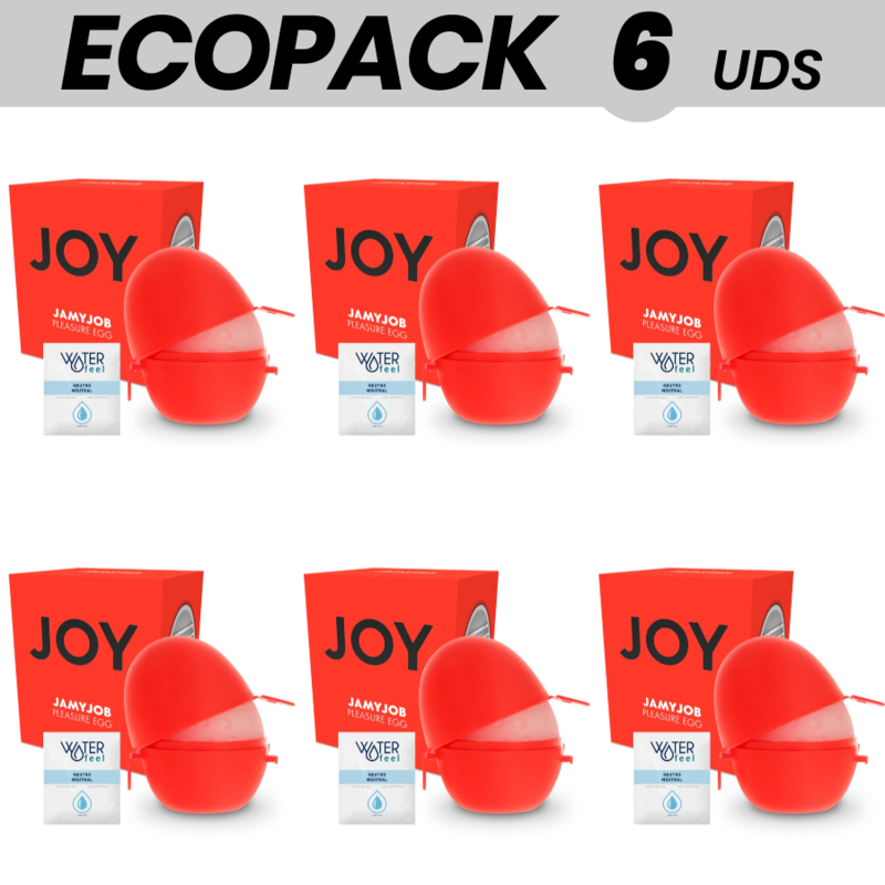 ECOPACK 6 UDS - JAMYJOB HUEVO MASTURBADOR DISCRETO VERSION ROJO JOY
