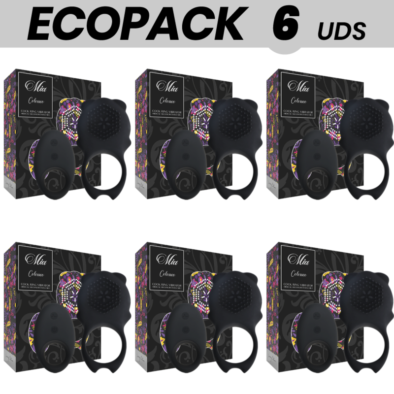 ECOPACK 6 UDS - MIA COLOSSEO ANILLO CONTROL REMOTO NEGRO