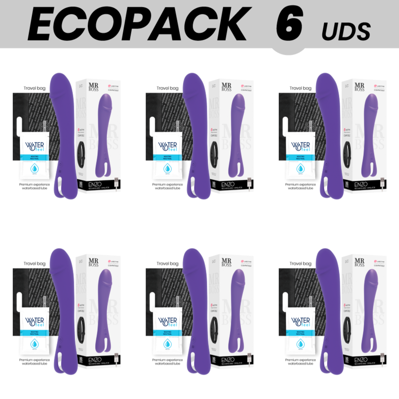 ECOPACK 6 UDS - MR BOSS ENZO VIBRADOR COMPATIBLE CON WATCHME WIRELESS TECHNOLOGY