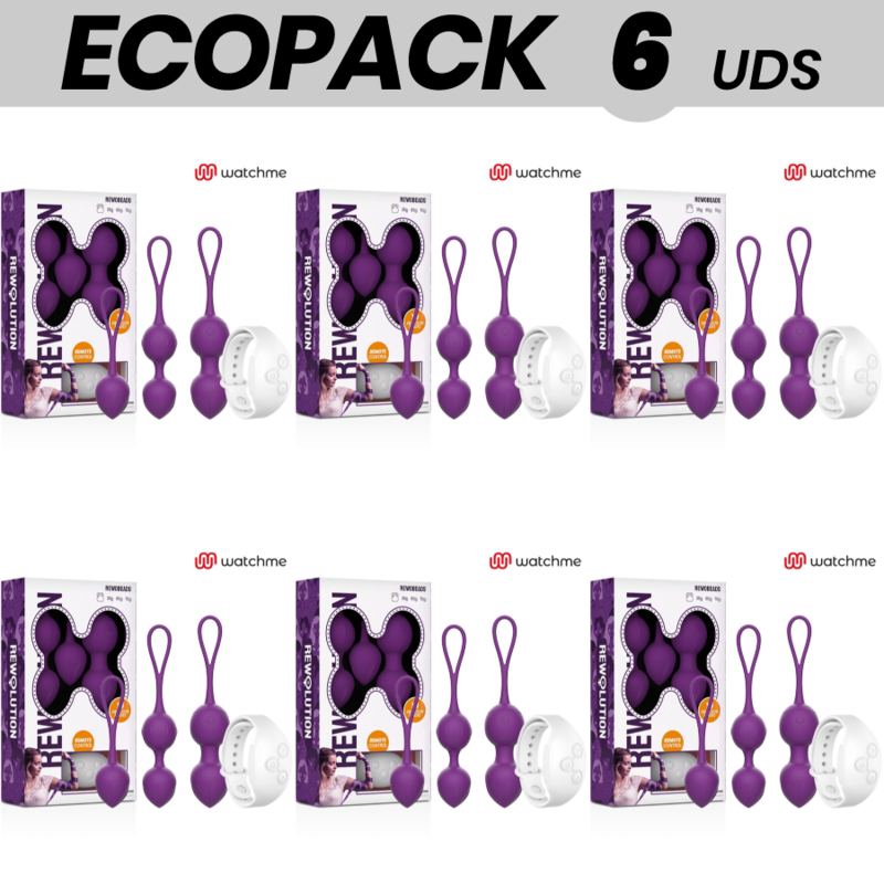 ECOPACK 6 UDS - REWOLUTION REWOBEADS BOLAS VIBRADORAS CONTROL REMOTO CON TECNOLOGIA WATCHME