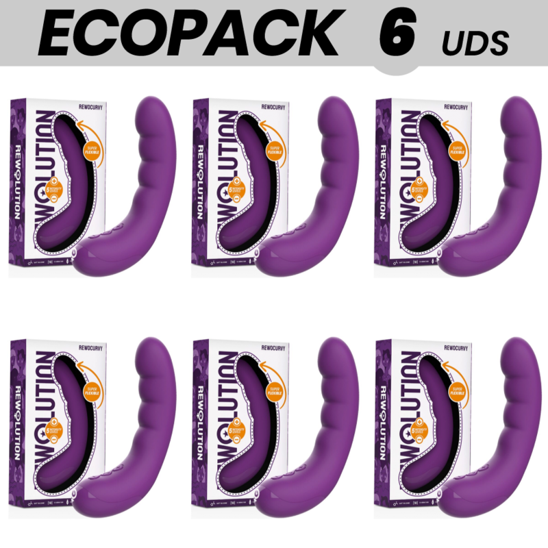 ECOPACK 6 UDS - REWOLUTION REWOCURVY VIBRADOR FLEXIBLE RECARGABLE