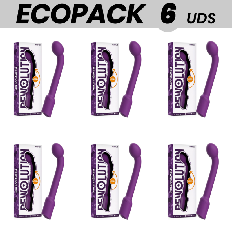 ECOPACK 6 UDS - REWOLUTION REWOFLEX VIBRADOR ESTIMULADOR PUNTO G FLEXIBLE