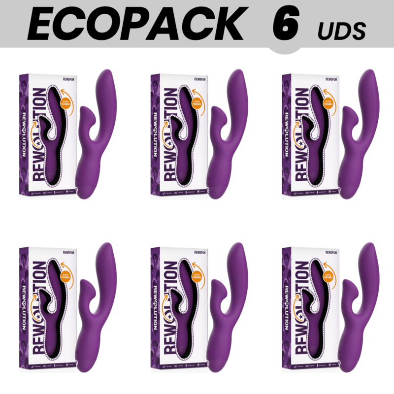 ECOPACK 6 UDS - REWOLUTION REWOFUN VIBRADOR FLEXIBLE CON RABBIT