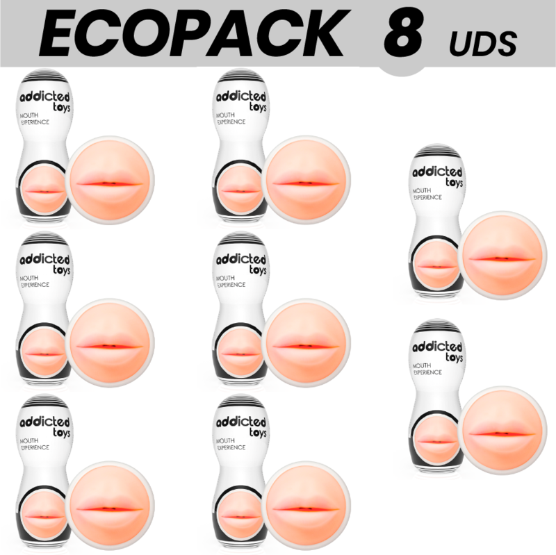 ECOPACK 8 UDS - ADDICTED TOYS MASTURBADOR BOCA 2.0