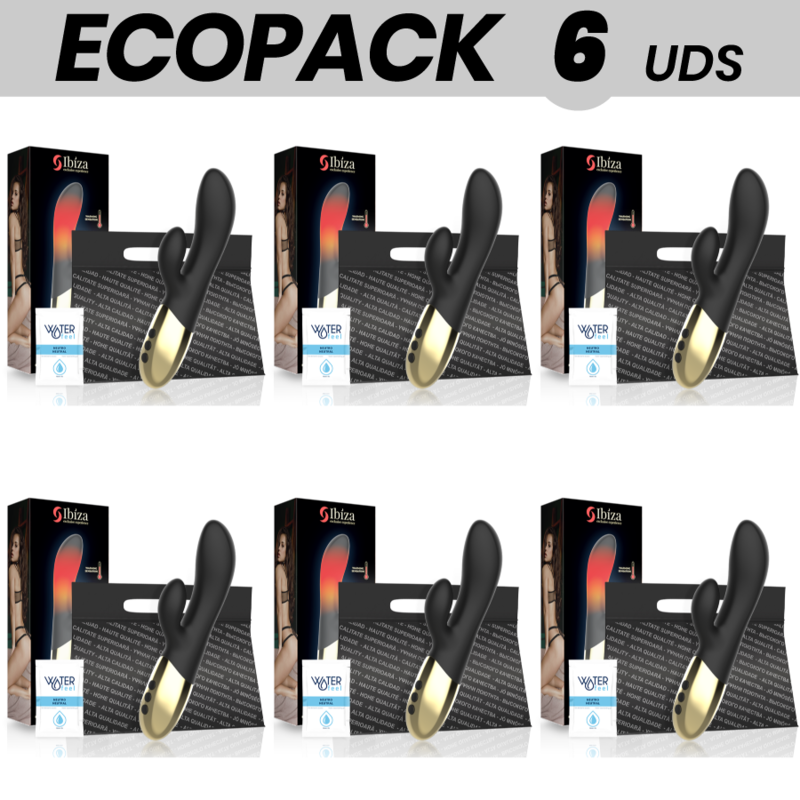 ECOPACK 6 UDS - IBIZA VIBRADOR RABBIT EFECTO CALOR