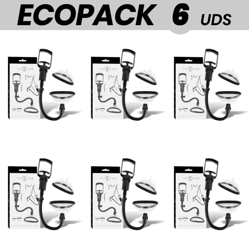 ECOPACK 6 UDS - INTENSE PUMP SUCCIONADOR VAGINA MANUAL MUJER