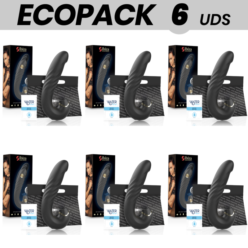 ECOPACK 6 UDS - IBIZA CLIP UP  DOWN + VIBRADOR + SUCCIONADOR CLÍTORIS