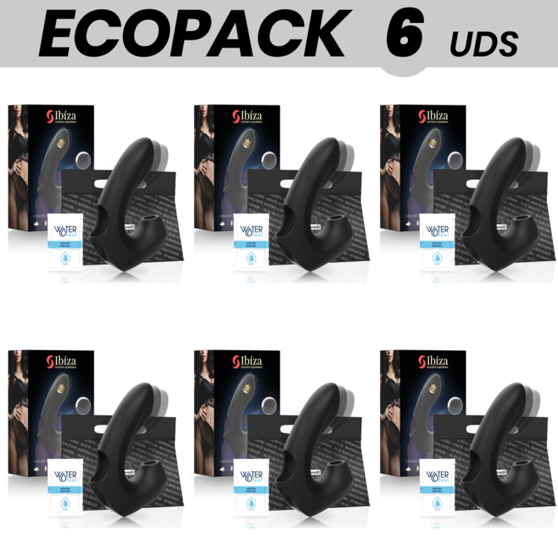 ECOPACK 6 UDS - IBIZA POTENTE DEDAL VIBRADOR MS SUCCIONADOR