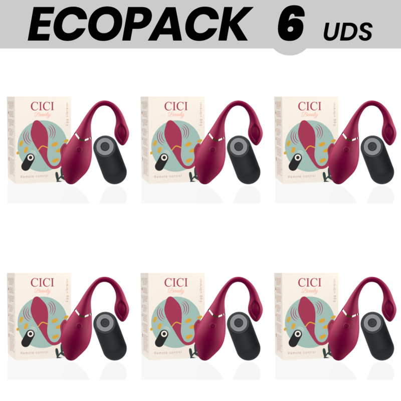 ECOPACK 6 UDS - CICI BEAUTY PREMIUM SILICONE EGG VIBRATOR REMOTE CONTROL