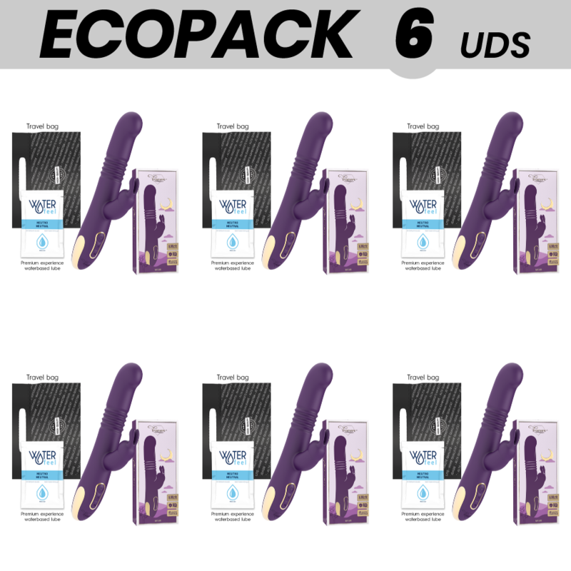 ECOPACK 6 UDS - TREASURE BASTIAN RABBIT UP  DOWN, ROTATOR  VIBRATOR COMPATIBLE CON WATCHME WIRELESS TECHNOLOGY