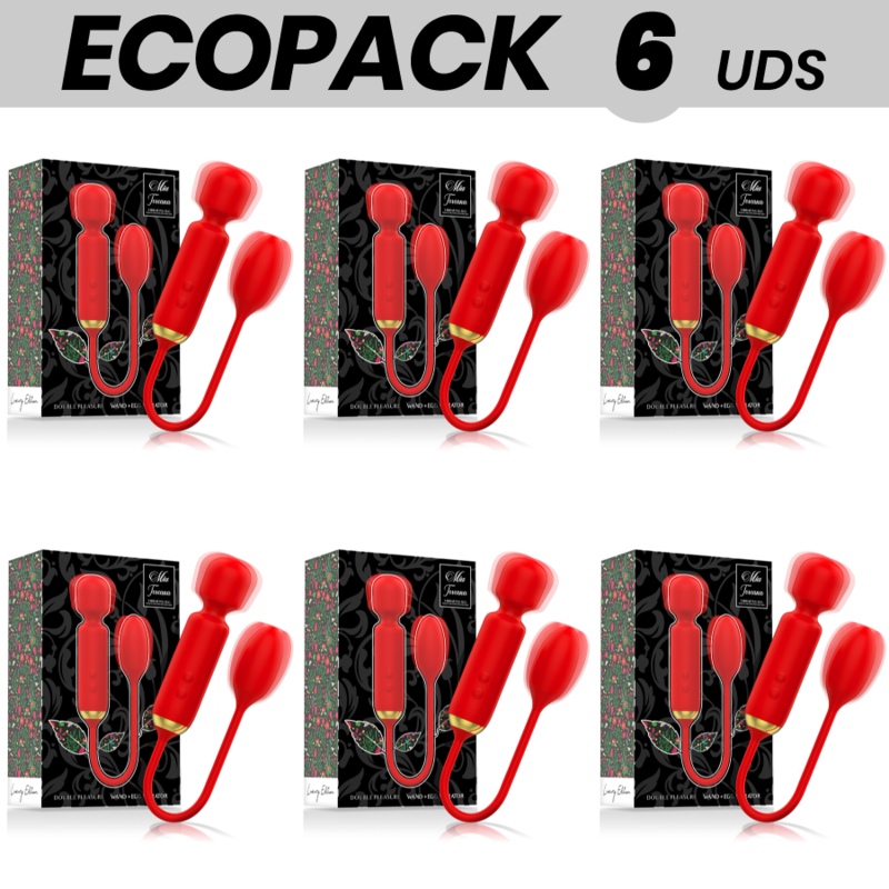 ECOPACK 6 UDS - MIA TOSCANA DOUBLE PLEASURE WAND + HUEVO VIBRADOR