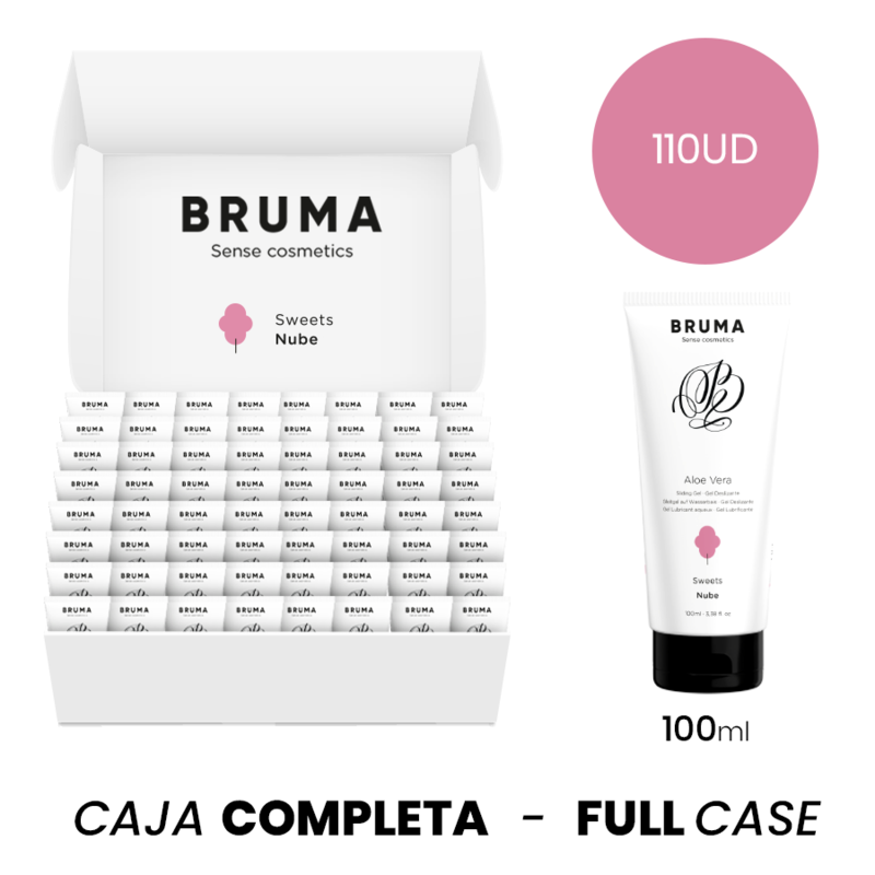 MOQ 110 - BRUMA GEL DESLIZANTE CON ALOE VERA SABOR A NUBE - 100 ML