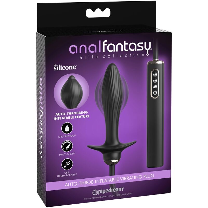 ANAL FANTASY ELITE COLLECTION – AUTO-THROB PLUG ANAL INFLABLE VIBRADOR DE SILICONA