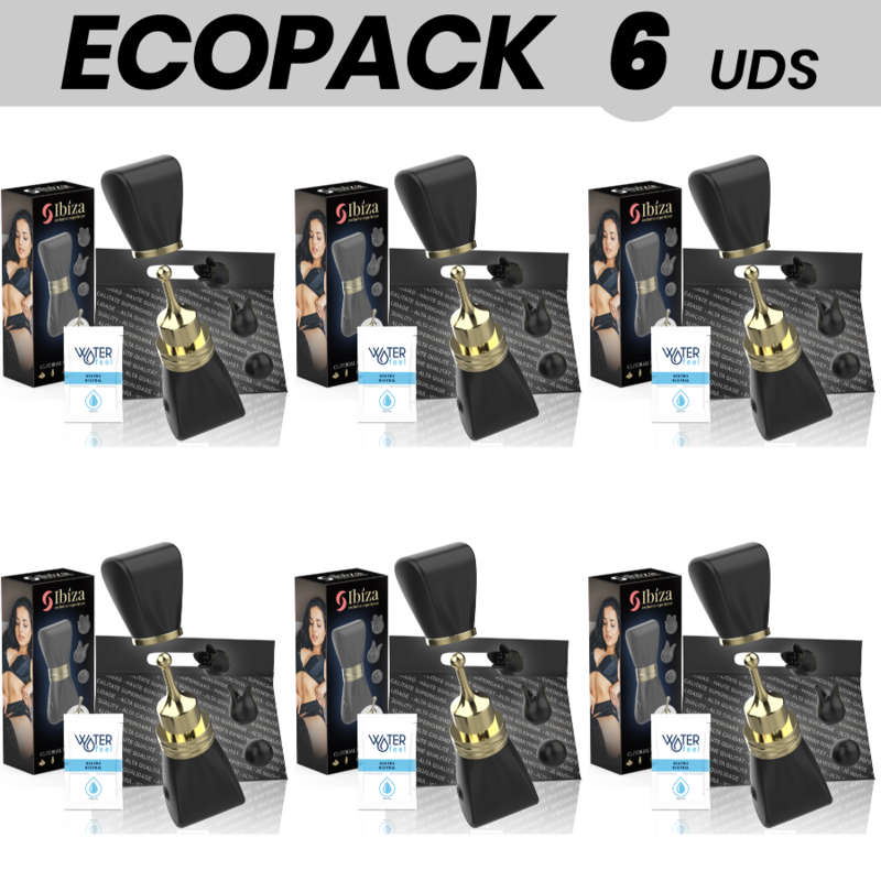 ECOPACK 6 UDS - IBIZA SET ESTIMULADOR CLITORIS LAZO CON 3 CABEZALES