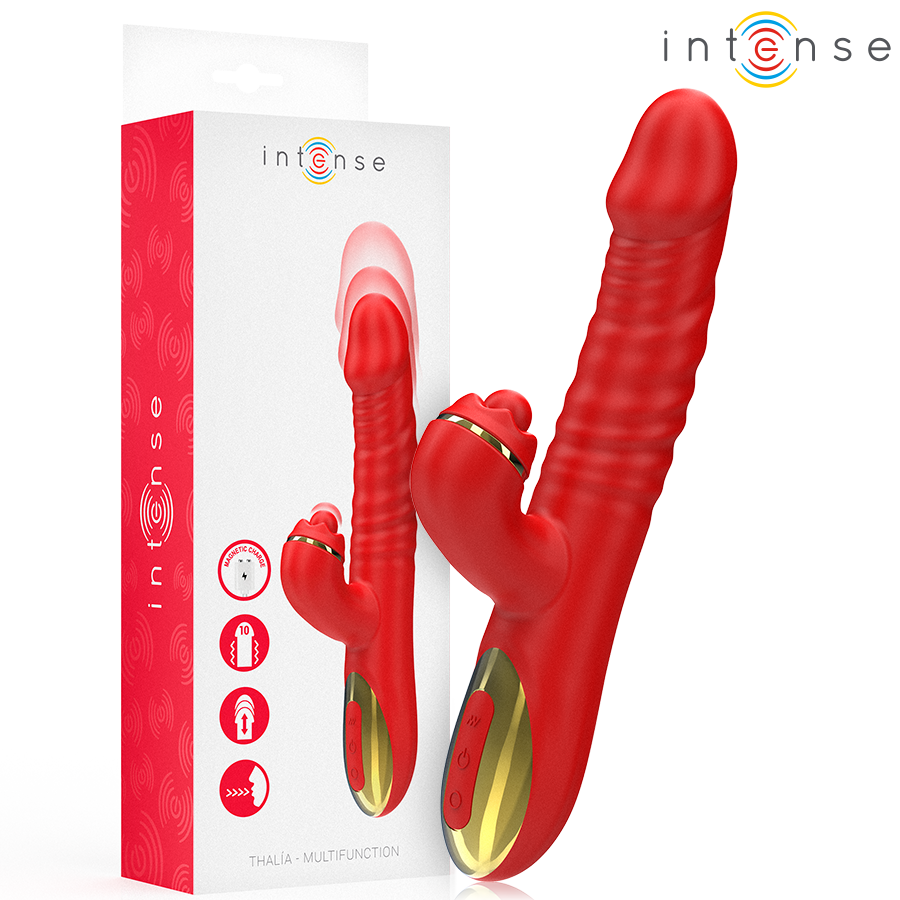 INTENSE - THALIA VIBRACIÓN EMPUJE ESTIMULACIÓN ROJO