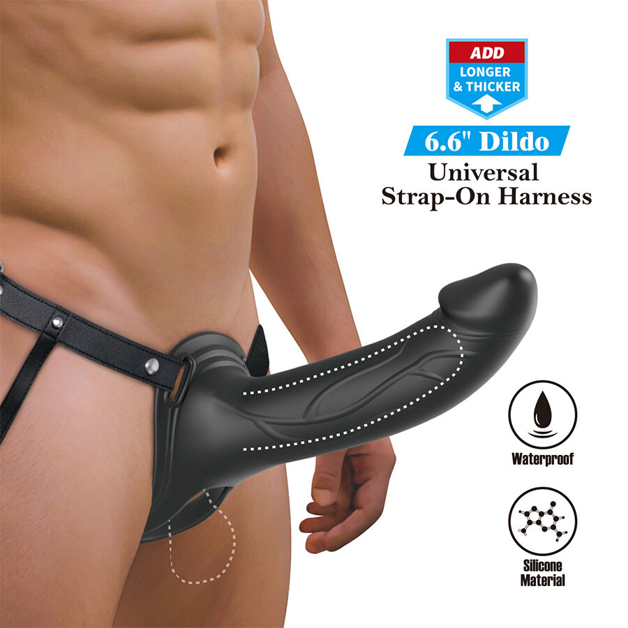PRETTY LOVE - LANDON STRAP-ON CON VIBRACIÓN NEGRO