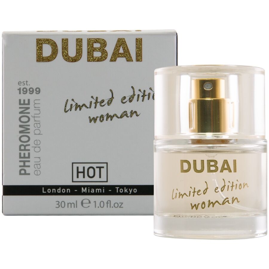 HOT - PERFUME CON FEROMONAS DUBAI EDICIÓN LIMITADA MUJER 30 ML