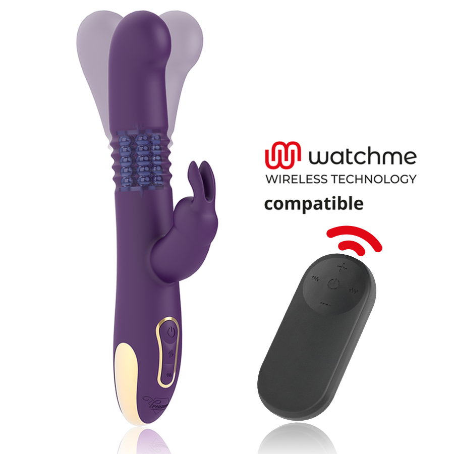 TREASURE - BASTIAN RABBIT UP DOWN ROTADOR VIBRADOR + MANDO CONTROL REMOTO WATCHME