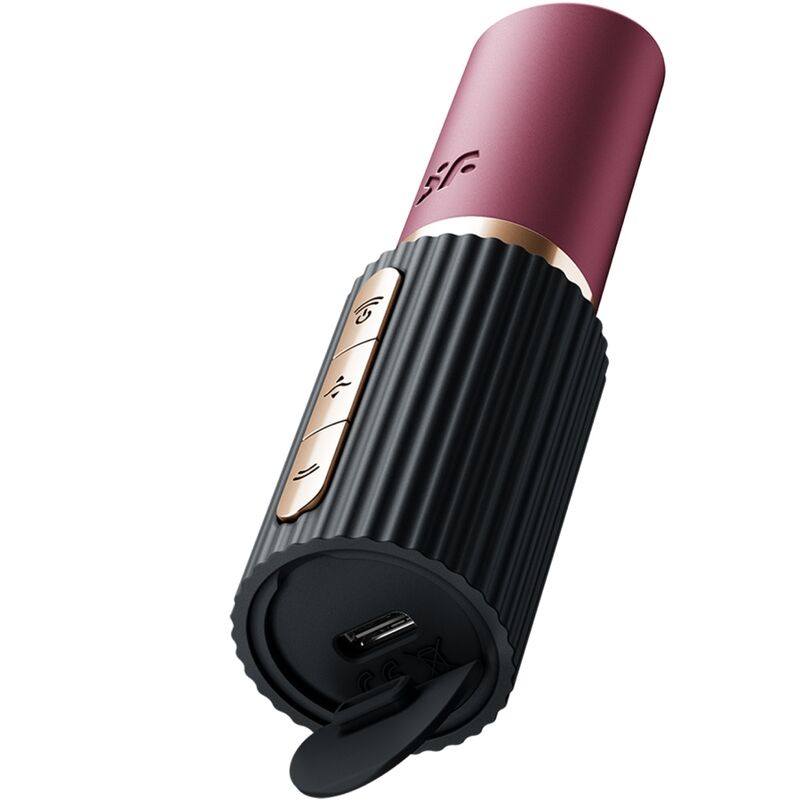 SATISFYER - PRO 2 KISS ESTIMULADOR CLÍTORIS POR ONDAS GRANATE / NEGRO
